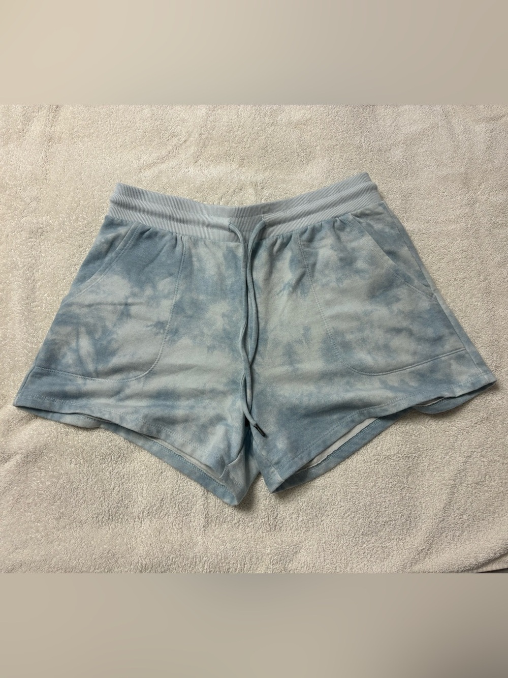 Light Blue Tie-Dye Lounge Shorts